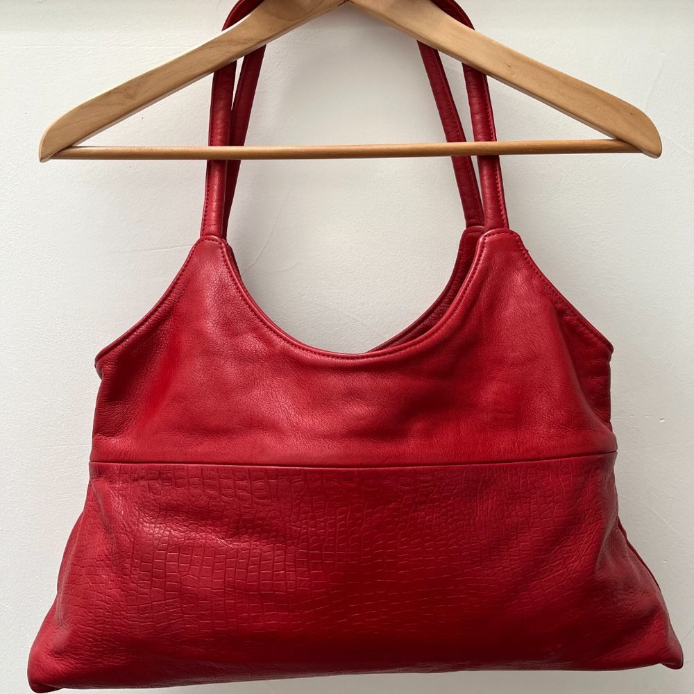 Julia Duran Red Leather Shoulder Bag